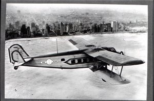 ..looked like this. It was a 14-passenger tri-motored plane which cruised at around 110 miles an hour. Coast-to-coast travel time then was 2