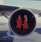 Confronted with the challenge of designing a wardrobe for United’s stewardesses serving on the newly delivered Boeing 747 jumbo jet, interna