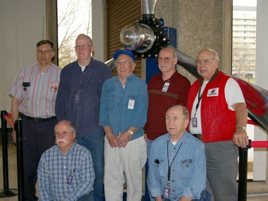 The Denver Propeller Crew: (Front L-R) Thom Rowland, Harold Tress; (Back L-R) Gary Price, Ken Dresel, Burton Dietel, Wayne Miller & Virgil G