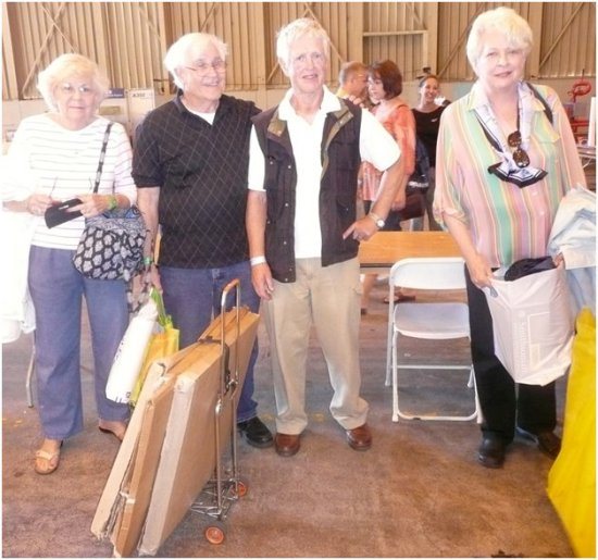 After an enjoyable and productive day the UAHF volunteers L-R Sally Urso, Tony Urso, Dan Nielsen and Cicina Norton are all packed up and rea